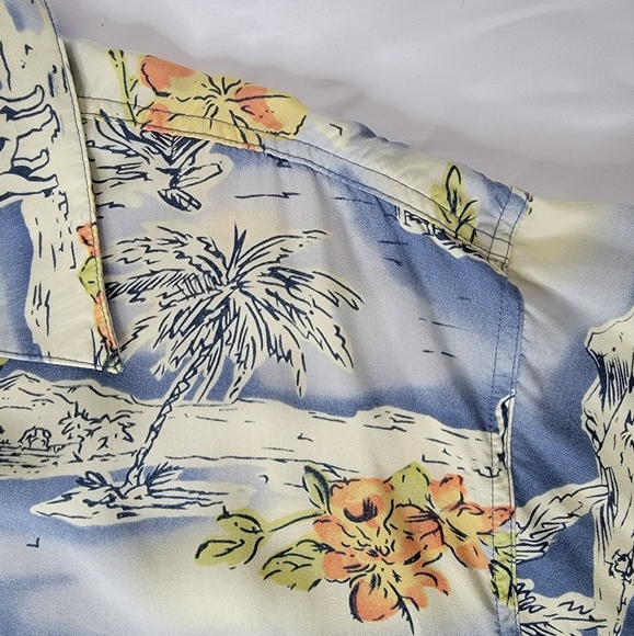Big Dogs Hawaiian Tropical Resort Beach Floral Short Sleeve Shirt 90's Mens Lg - Picture 4 of 13
